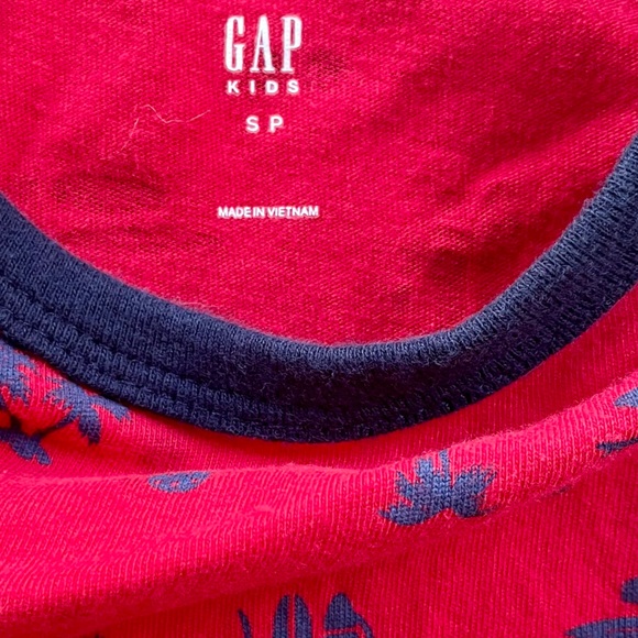 💥4/$20💥6-7 Gap Beach Tank Top, Surfboards, Sunglasses, Palm Trees, Red Navy - Picture 5 of 6